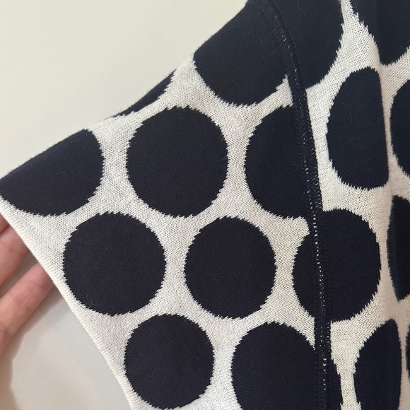 CAbi | Volley Reversible Navy and White Polka Dot Short Sleeve Pullover Sweater - Picture 10 of 16